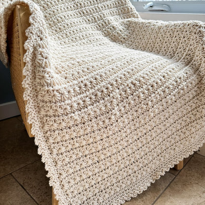 Chunky Star Stitch Crochet Blanket Pattern PDF | Beginner-Friendly Throw Blanket | Instant Digital Download