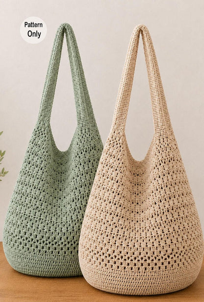 Beach Tote Crochet Pattern | Crochet Market Bag PDF | Summer Shoulder Bag Pattern | Digital Download